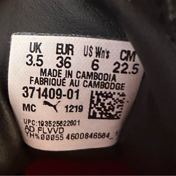 PUMA X CHARLOTTE OLYMPIA DEVA Women's Sneakers Size 6 Black Gold Leopard Print - Picture 10 of 10